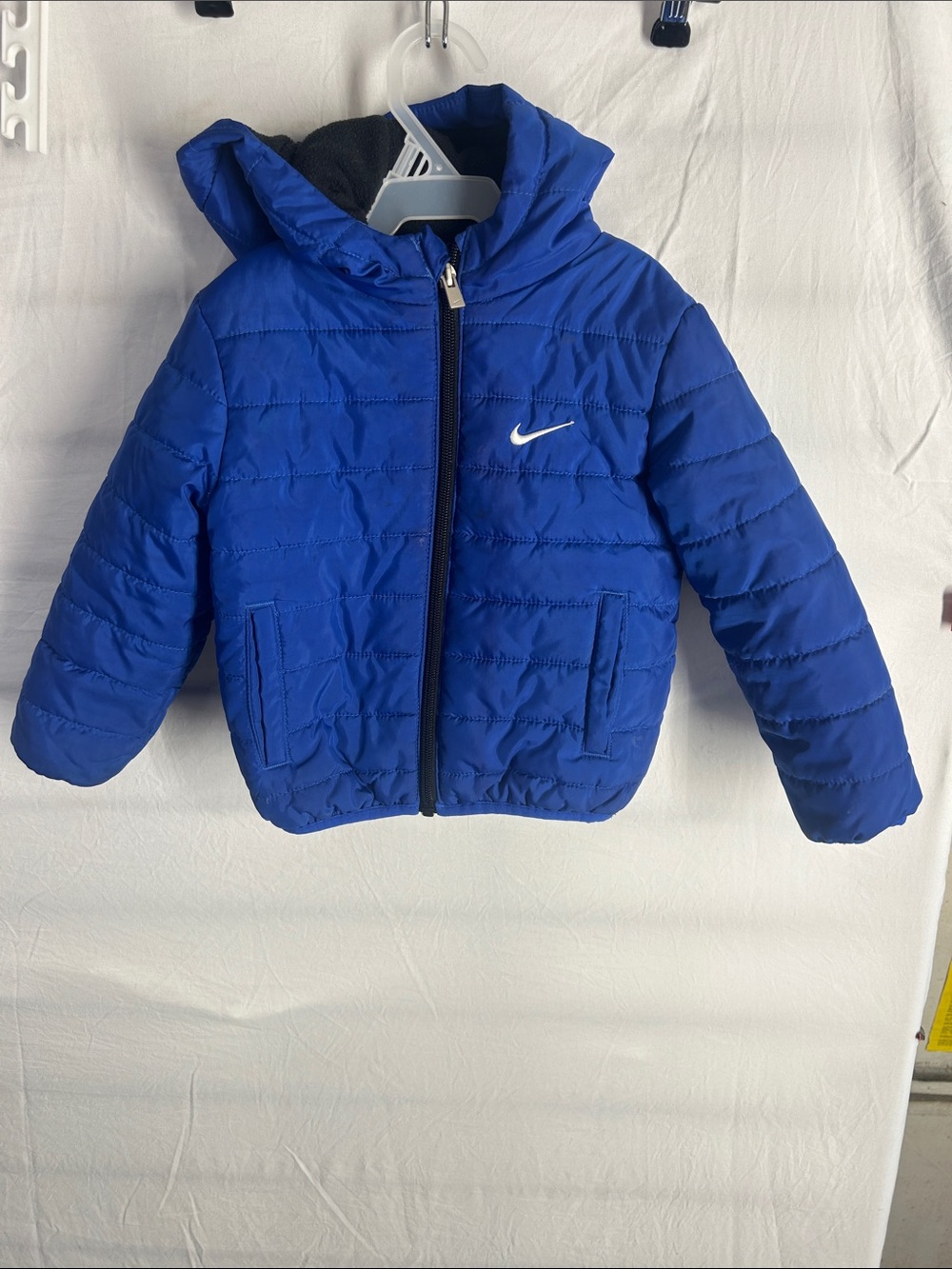Nike Kids Blue Hooded Puffer Jacket